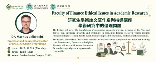 Faculty of Finance - Ethical Issues in Academic Research